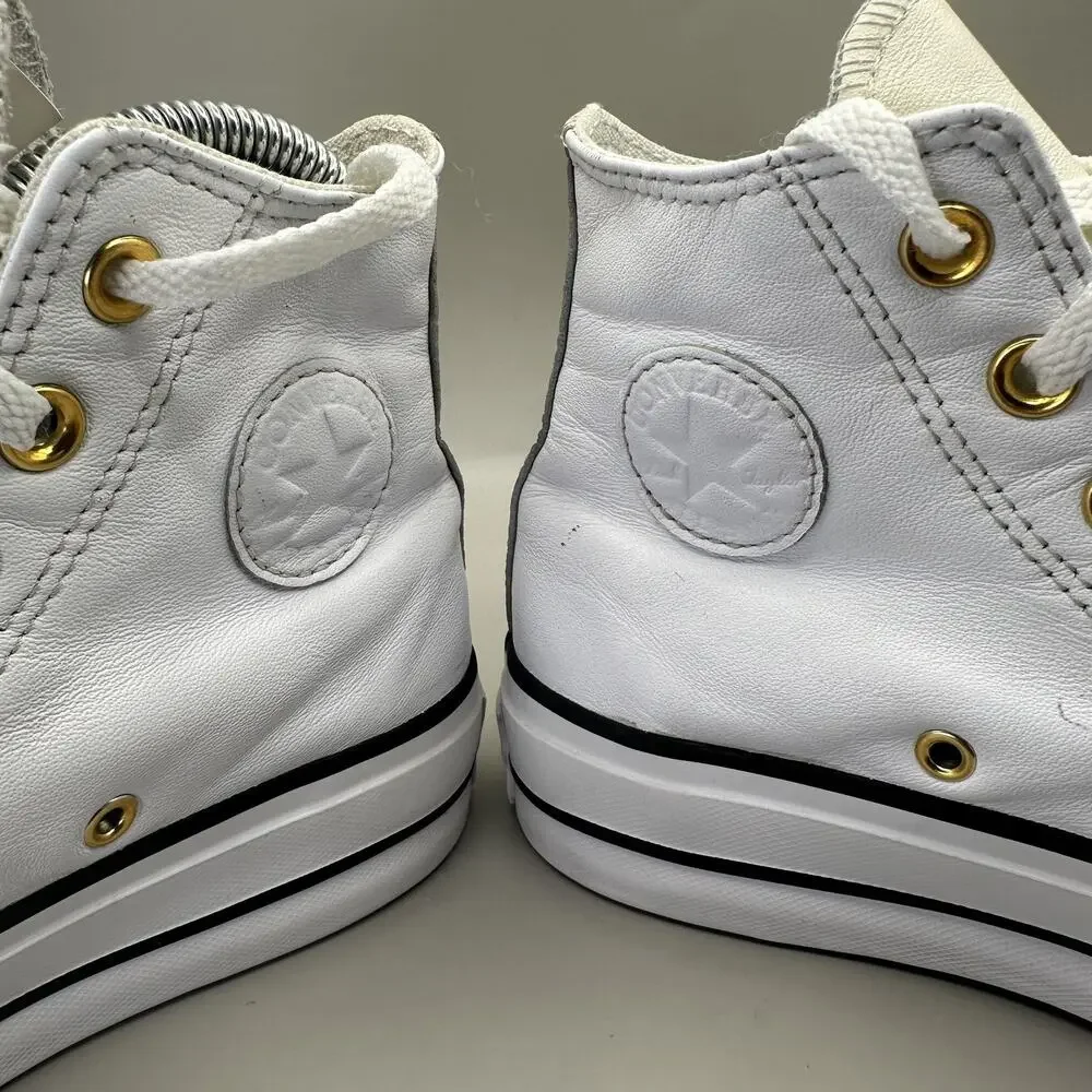 Converse Chuck Taylor All Star Lift Platform Leather Shoes Womens US 5.5